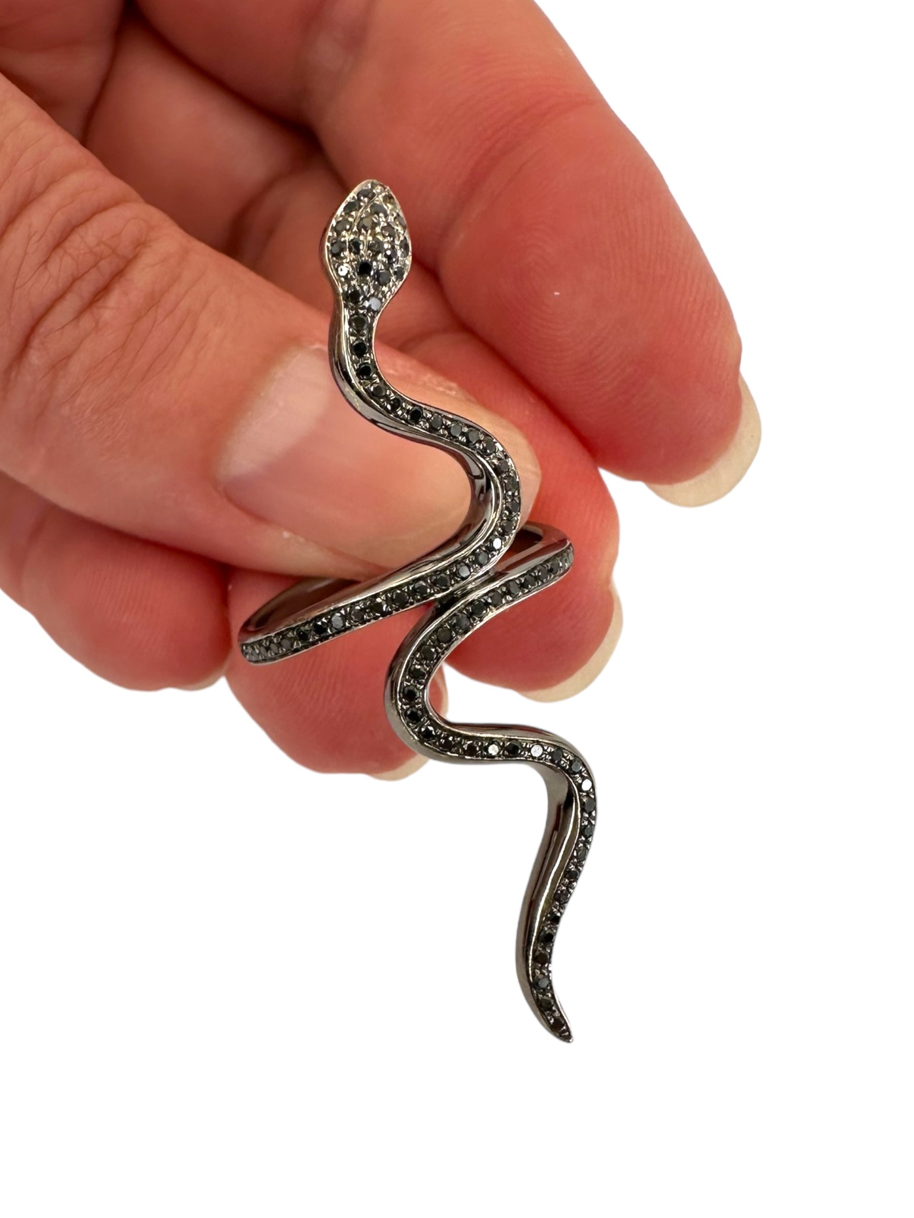 14k Diamond Snake Ring
