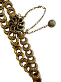 14k Krementz Victorian Enamel Bracelet