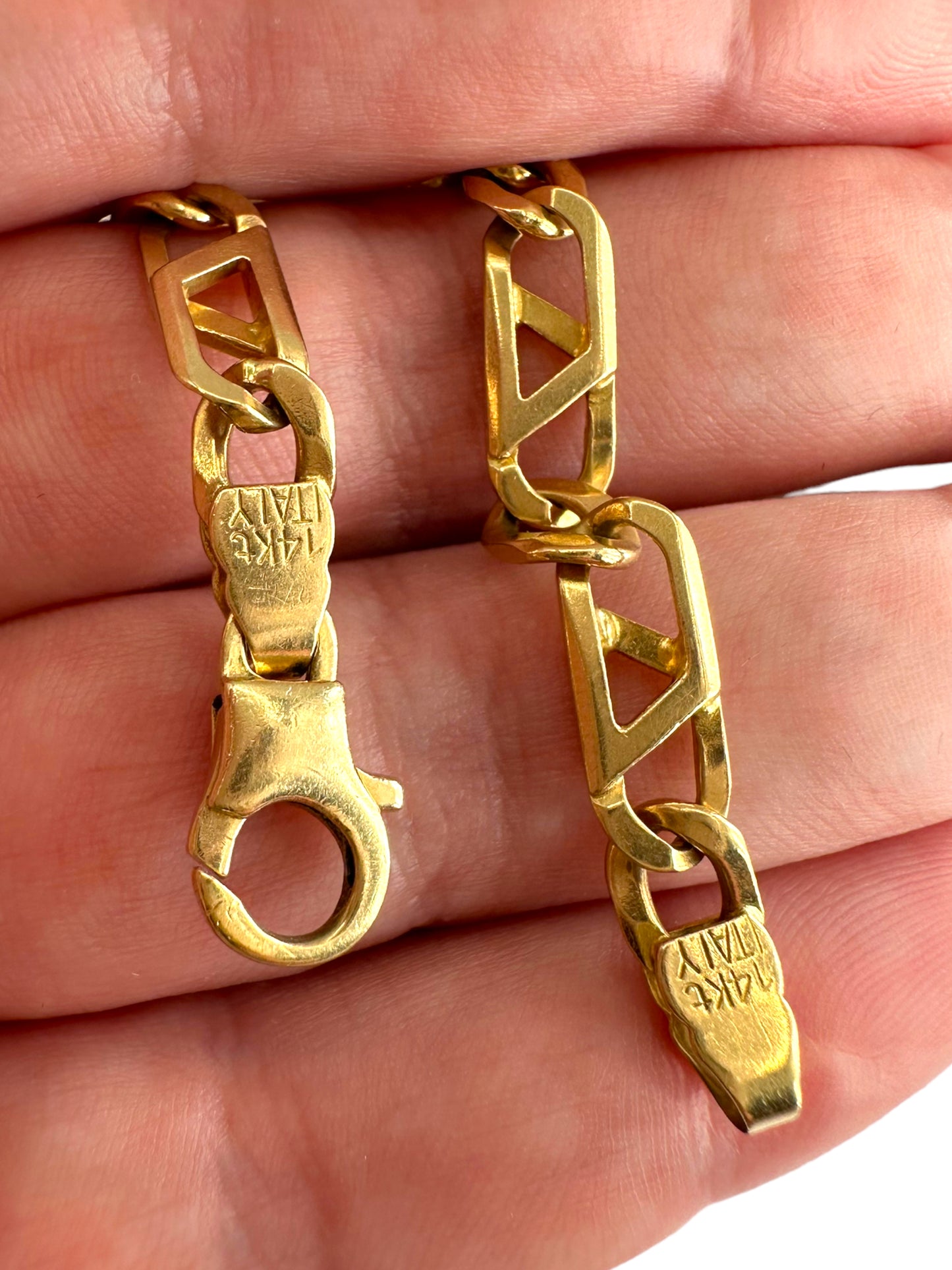 14k Scaffold Link Bracelet