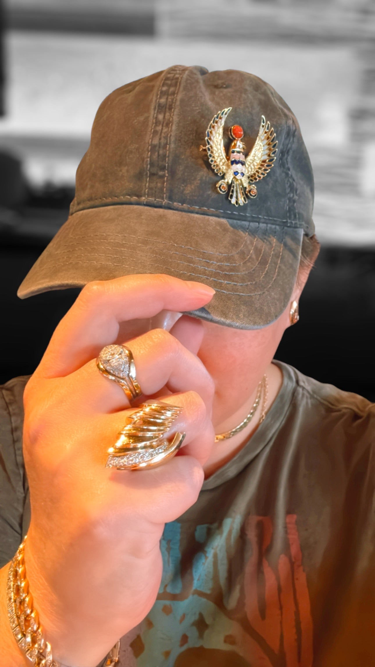 14k Diamond Edgy Shard Ring
