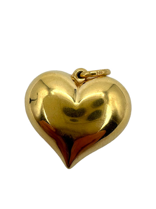 14k Puffy Heart Pendant
