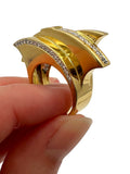18k Edgy Diamond Claw Ring