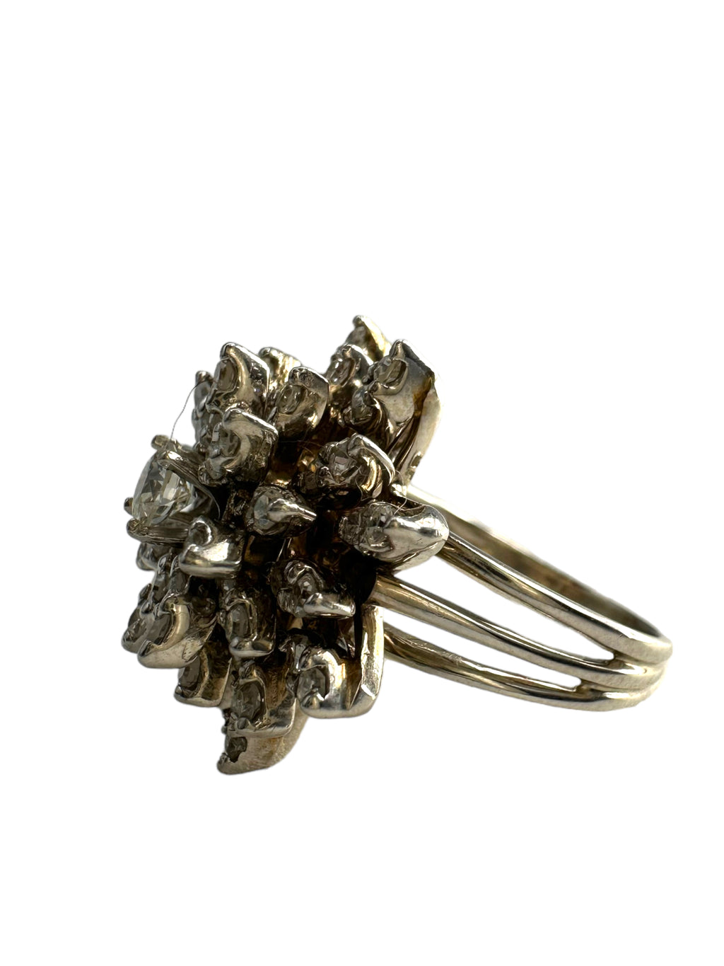 14k Diamond Starburst Cocktail Ring in