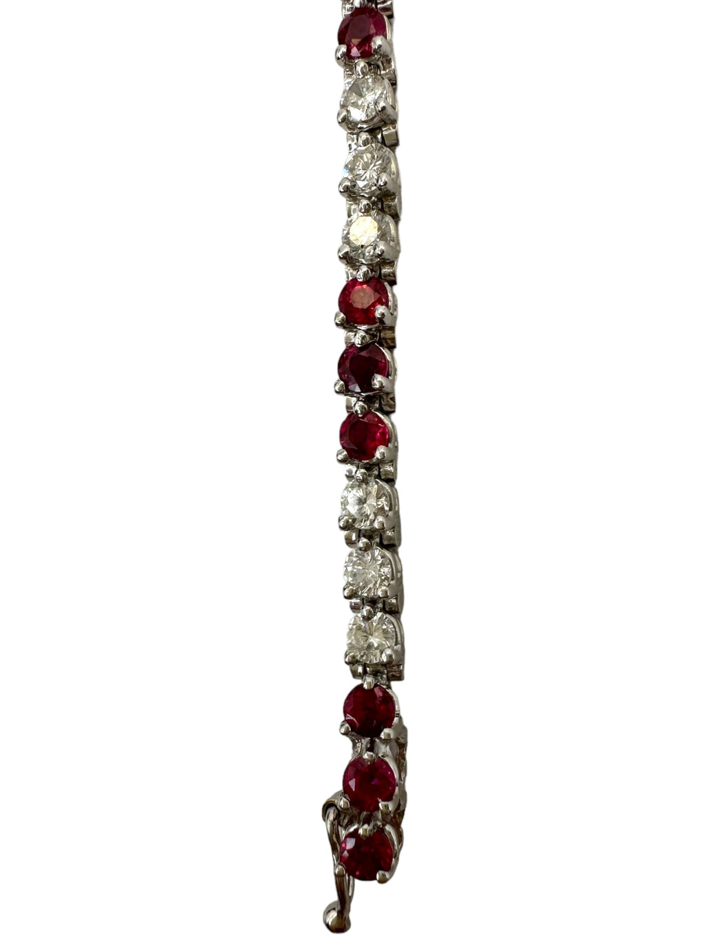 18k Ruby Diamond Line Bracelet