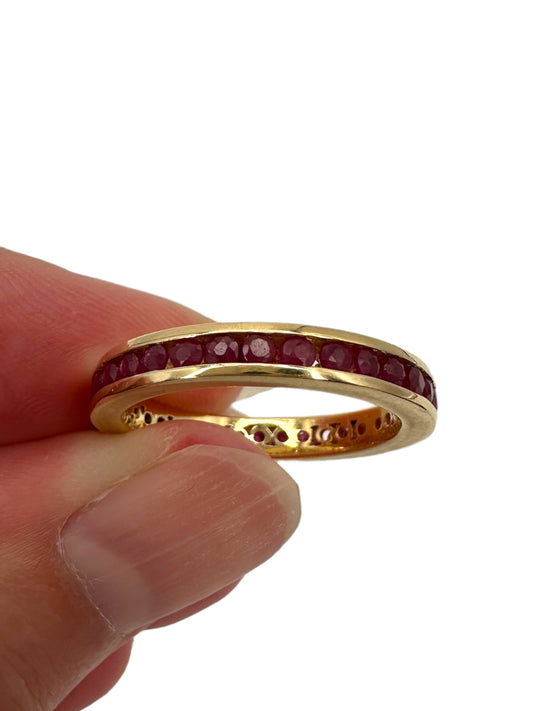 14k Ruby Eternity Band Ring