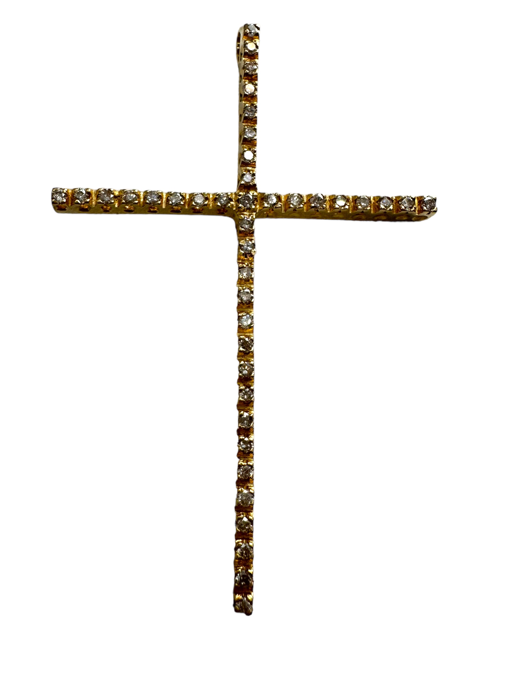 18k Diamond Cross Pendant