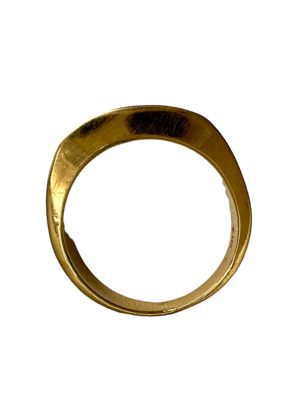 14k Chunky Diamond Band Ring