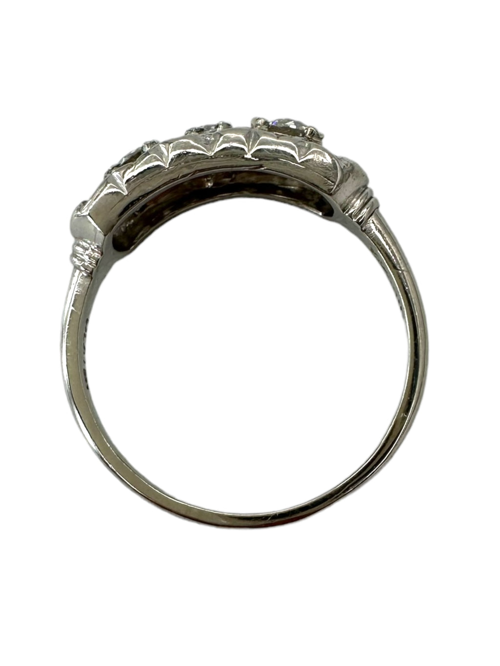 Platinum 3-Diamond Ring