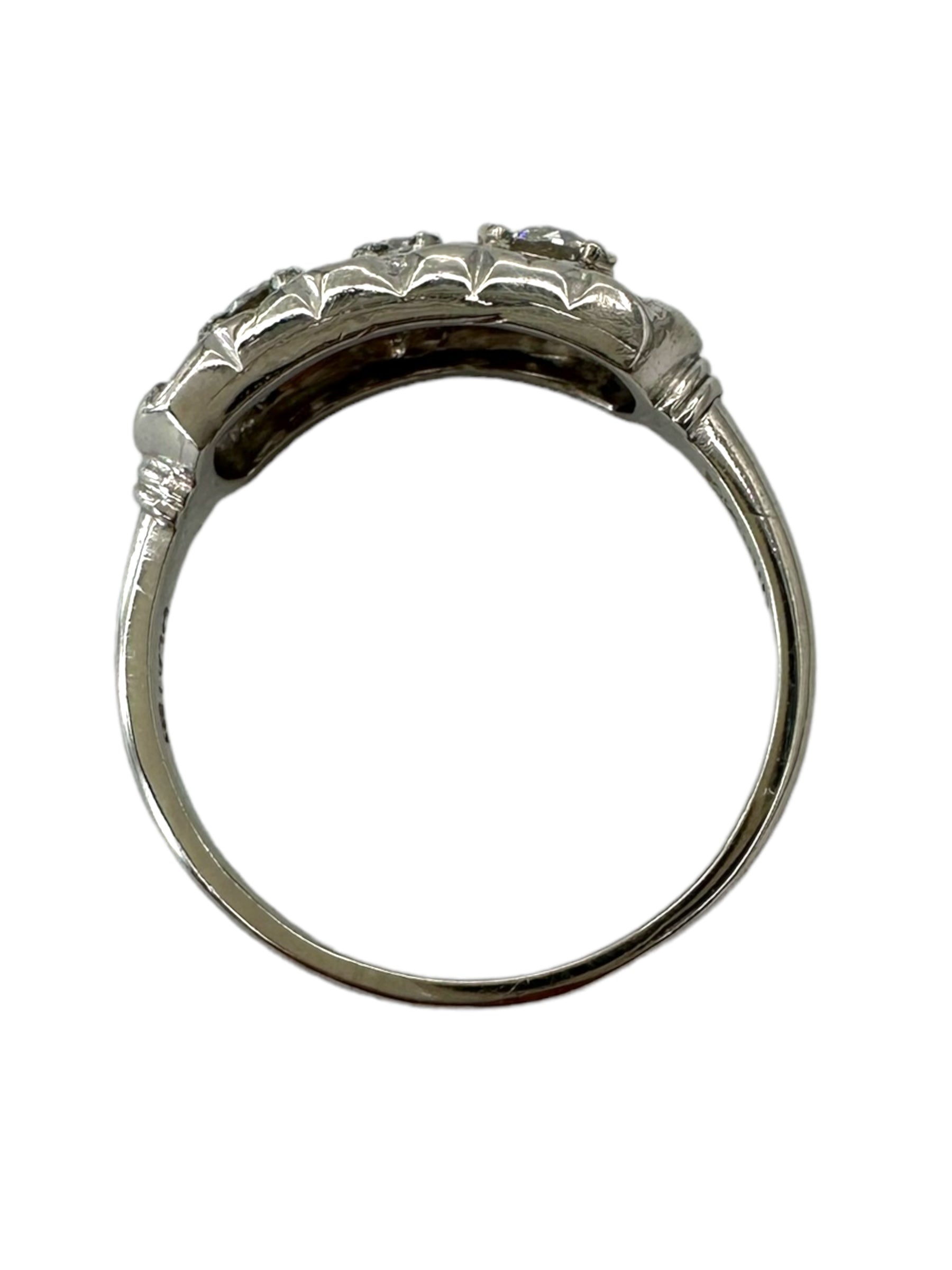 Platinum 3-Diamond Ring