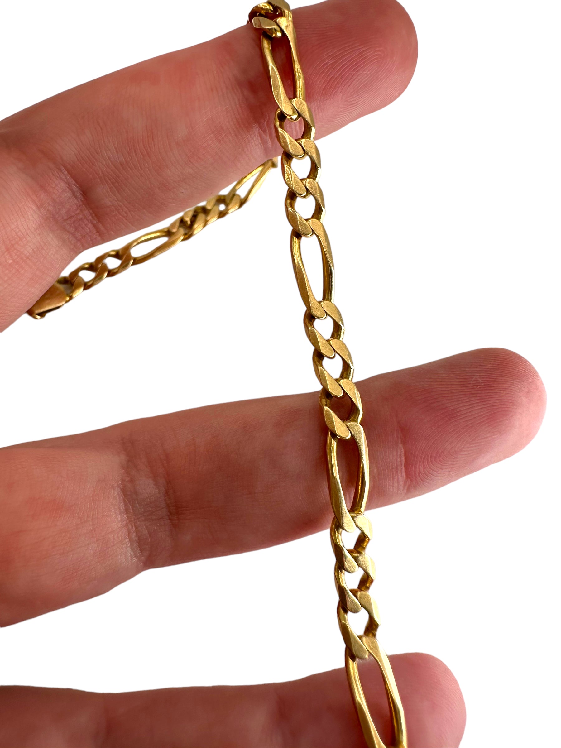 14k Figaro Link Bracelet