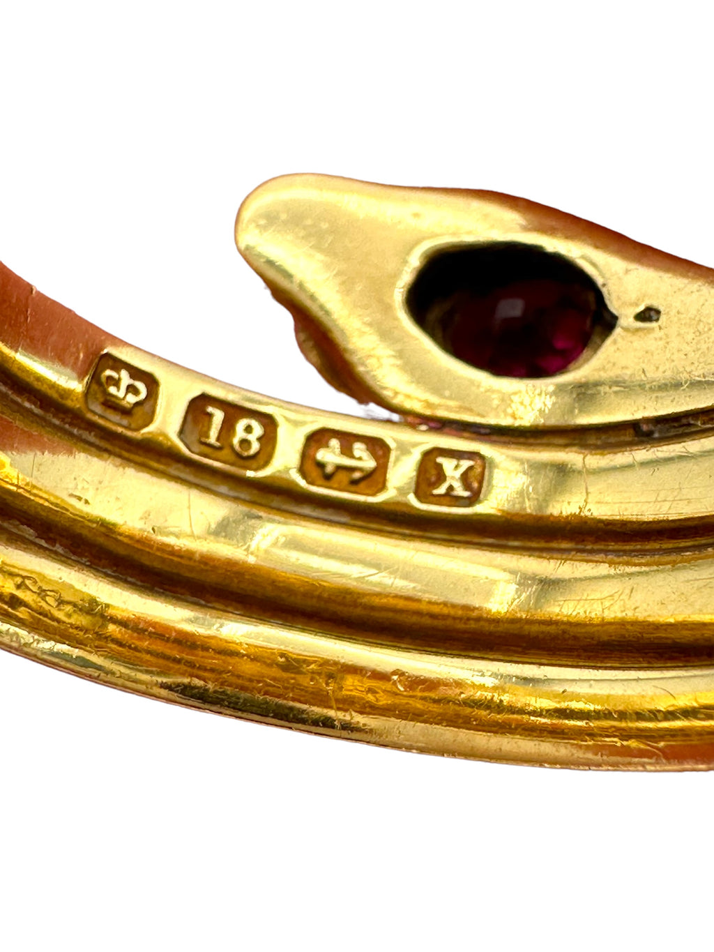 18k Ruby Snake Ring