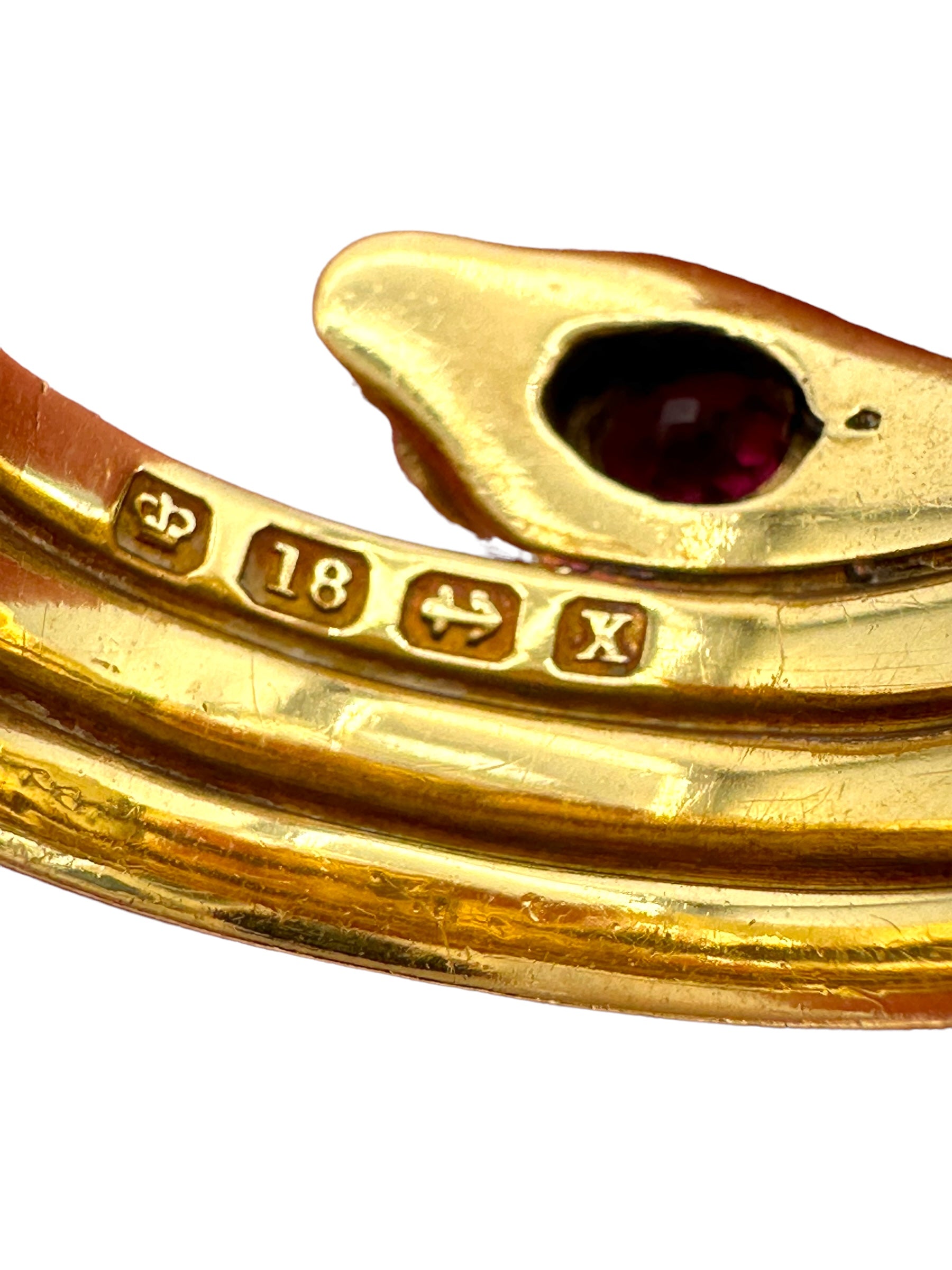 18k Ruby Snake Ring