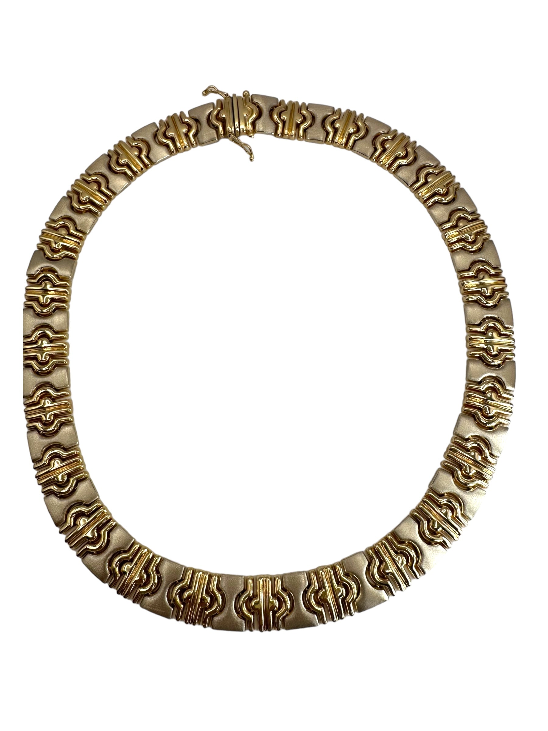 14k Two Tone Collar Necklace