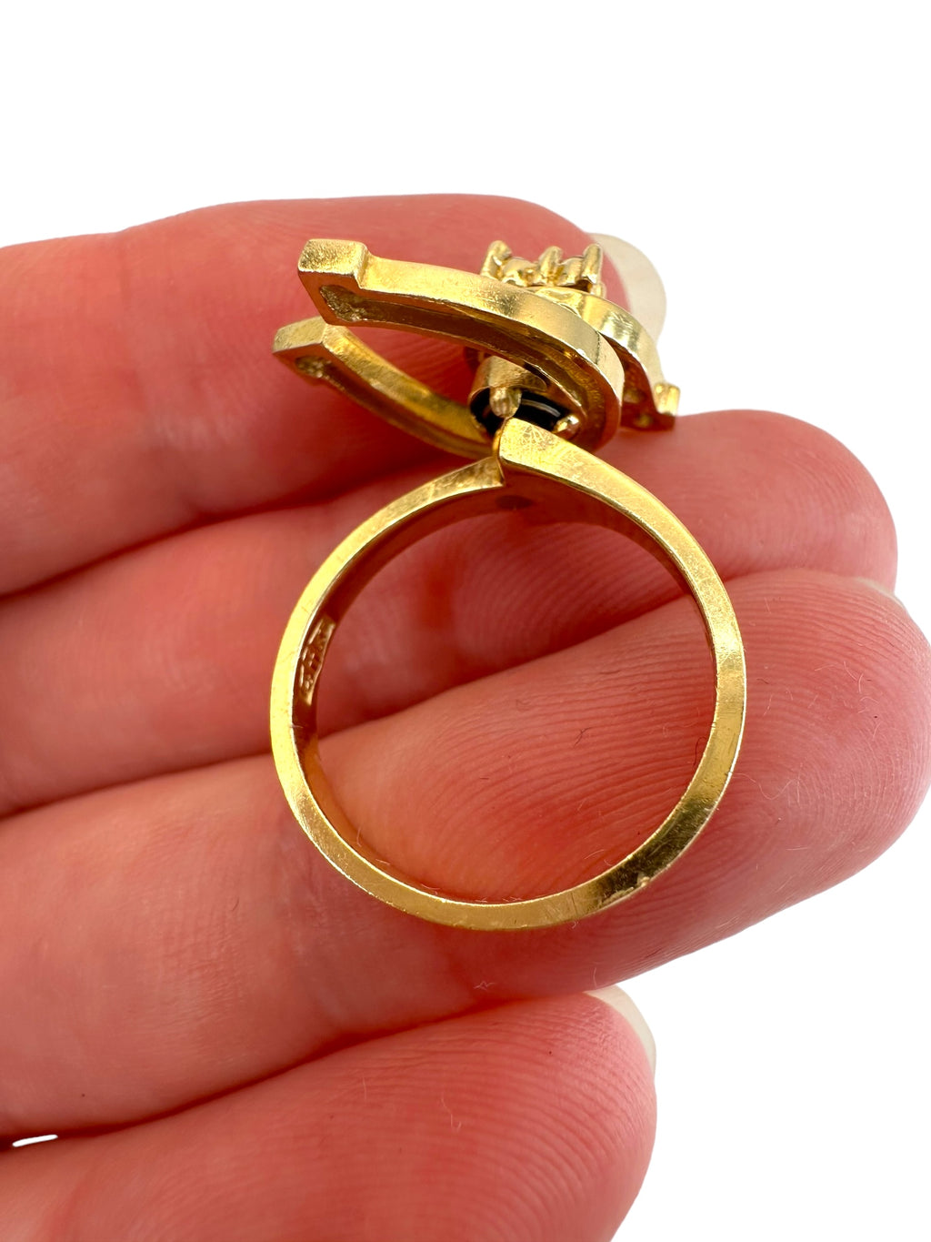14k Teufel Horseshoe Spinner Ring
