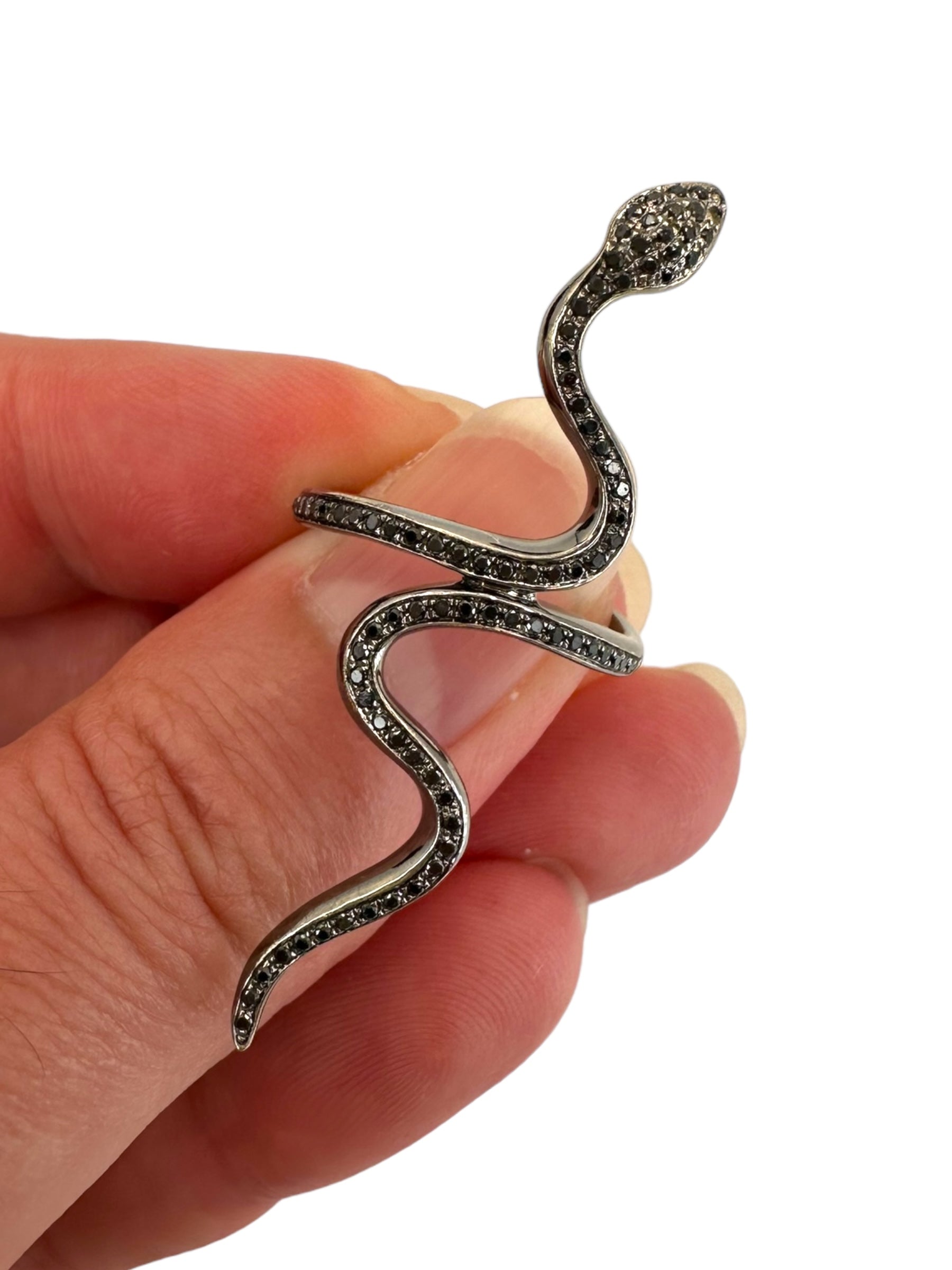 14k Diamond Snake Ring
