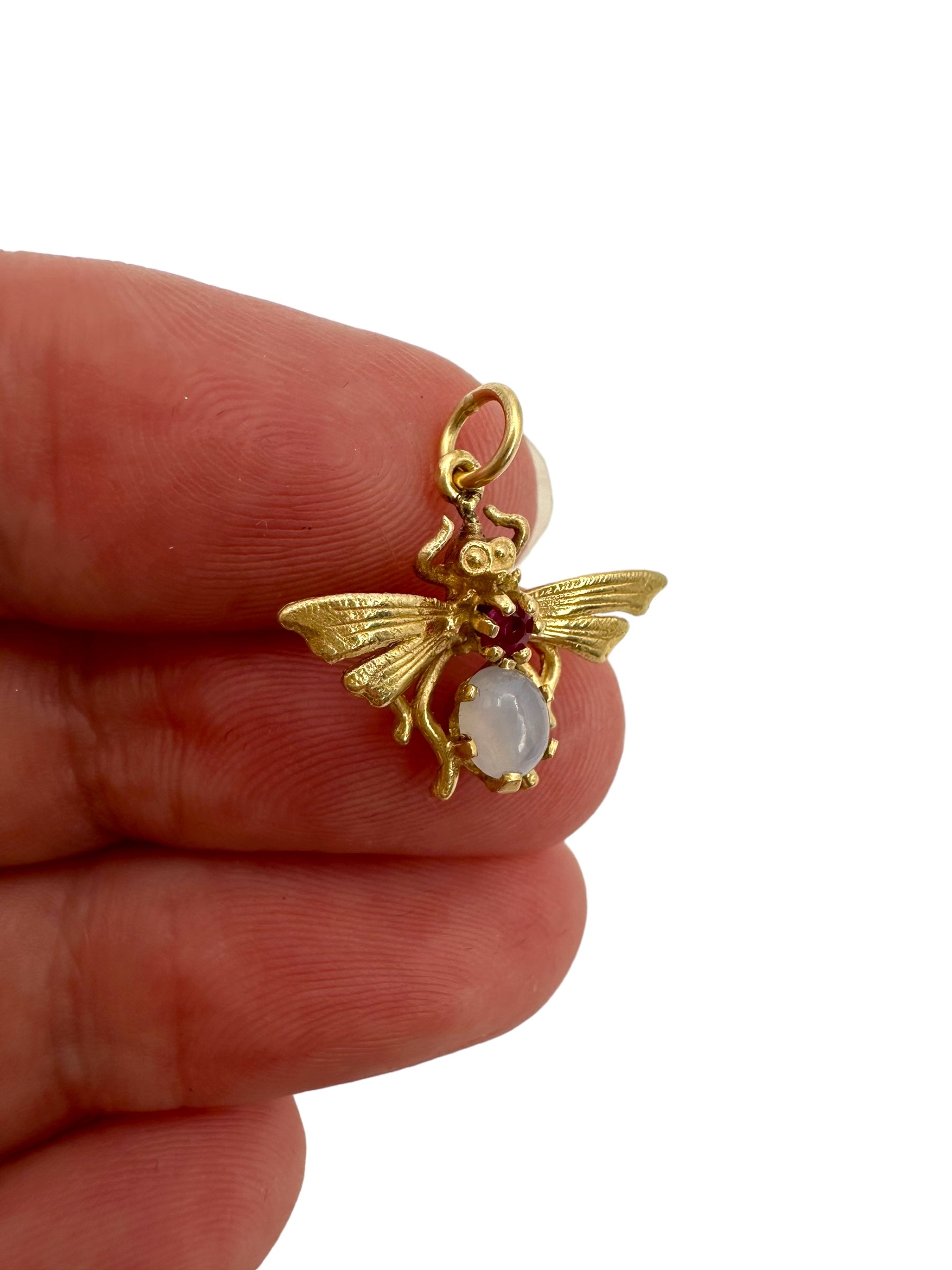 14k Flying Bug Charm