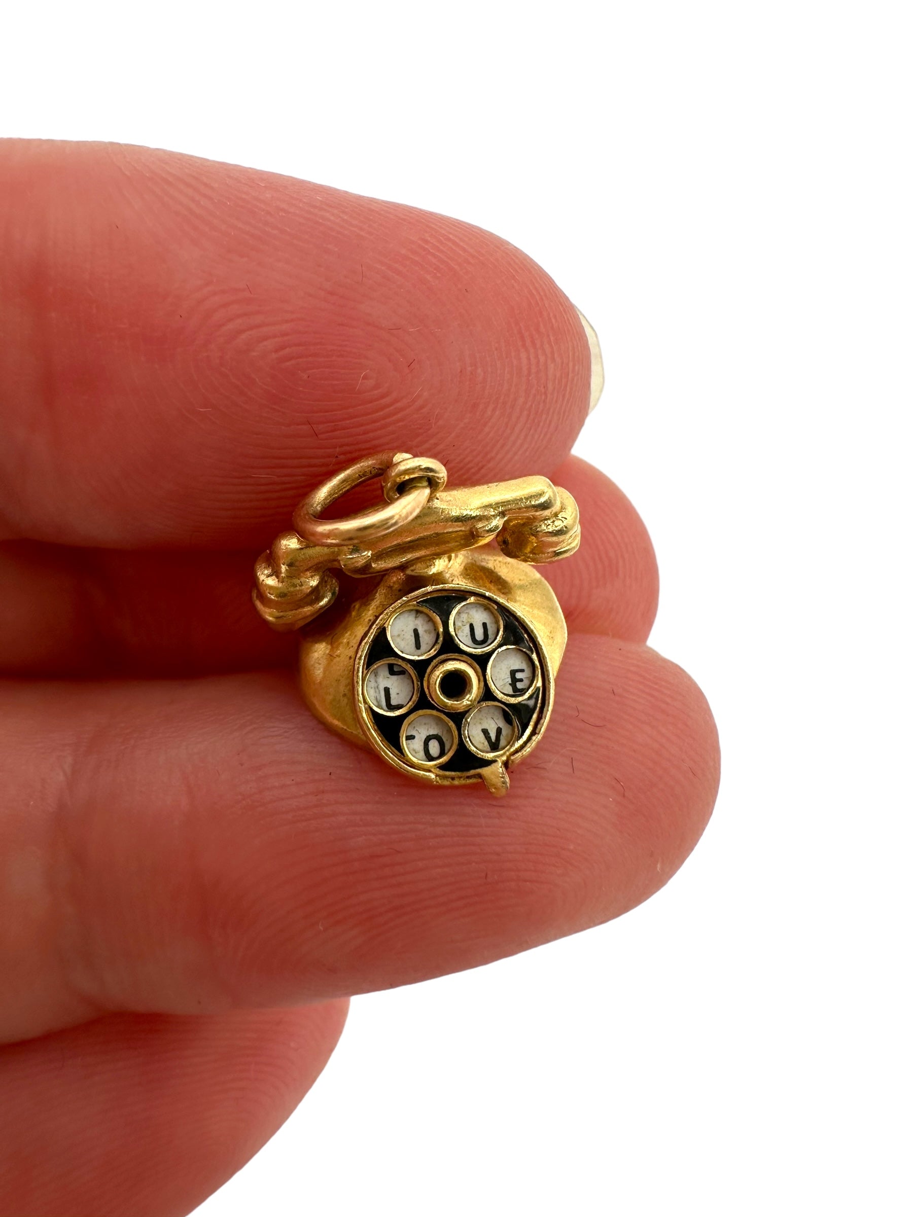 14k Telephone Charm