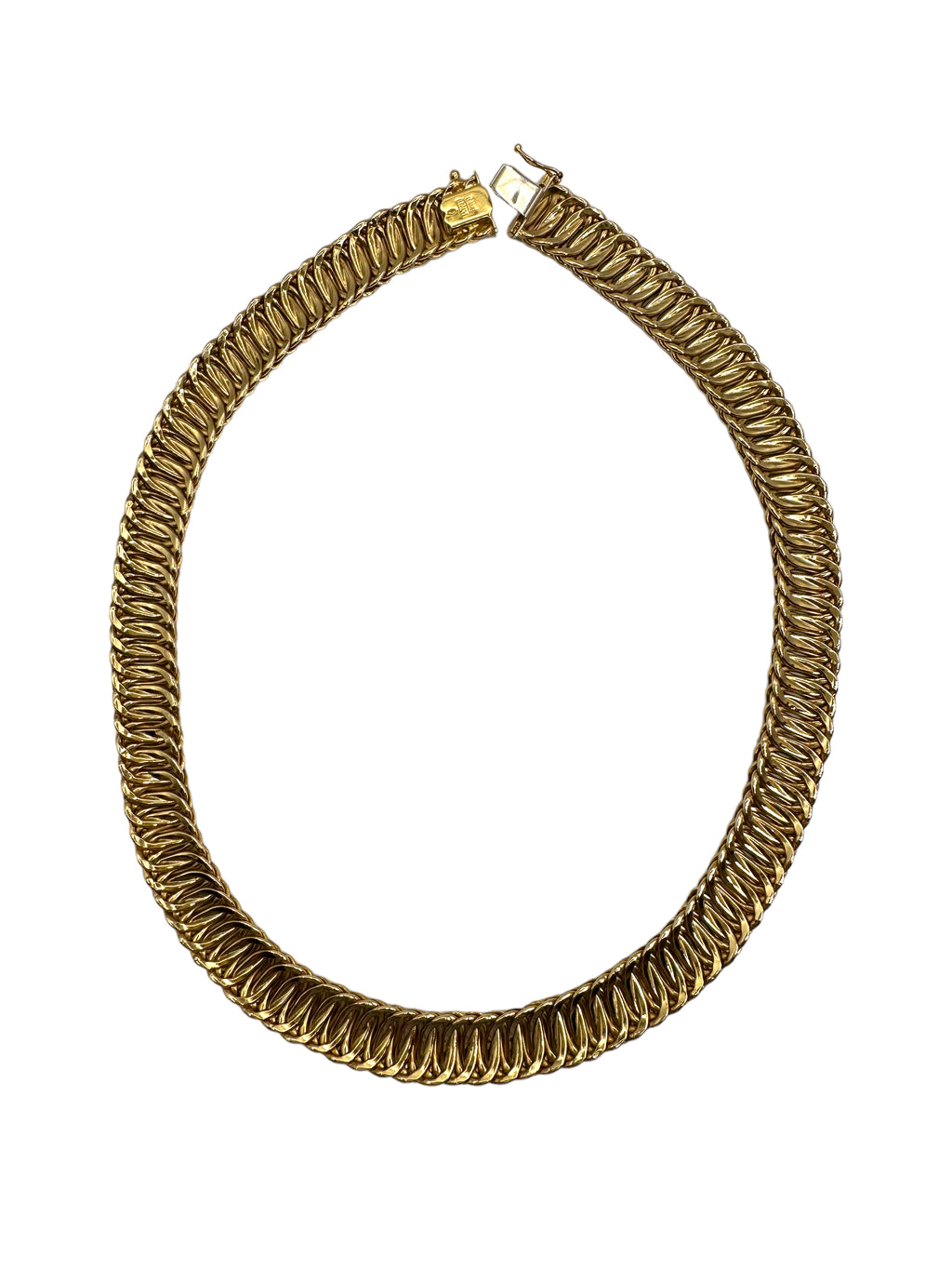 14k Woven Link Collar Necklace