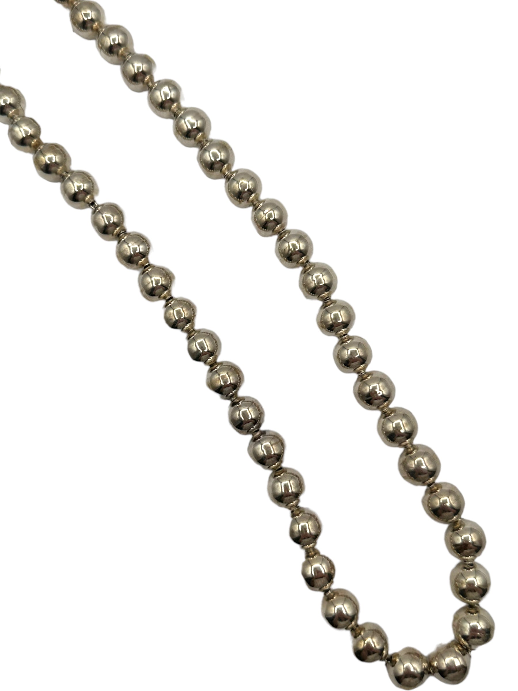 Sterling Silver Mexican Ball Link Necklace