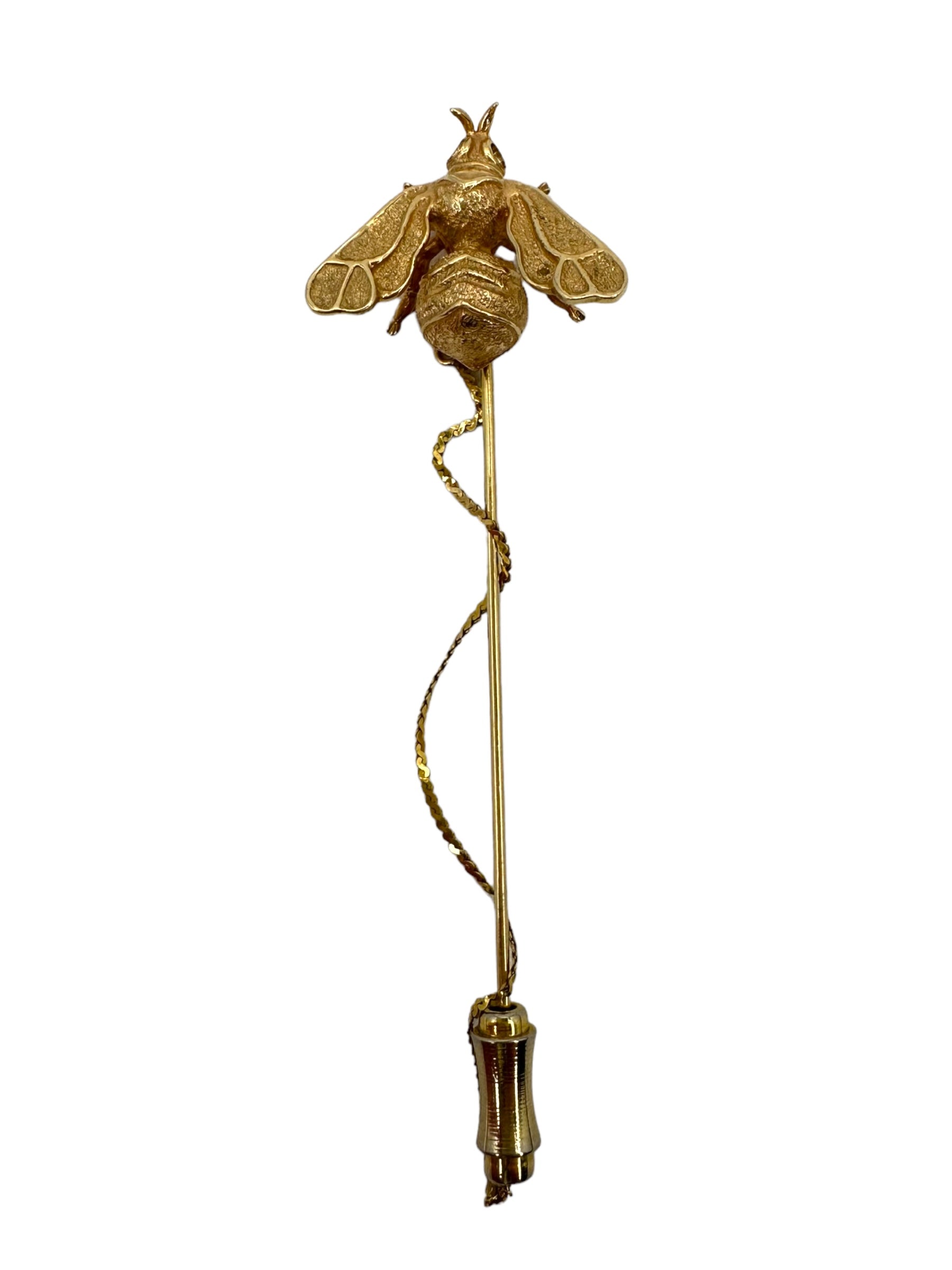 14k Bee Stick Pin