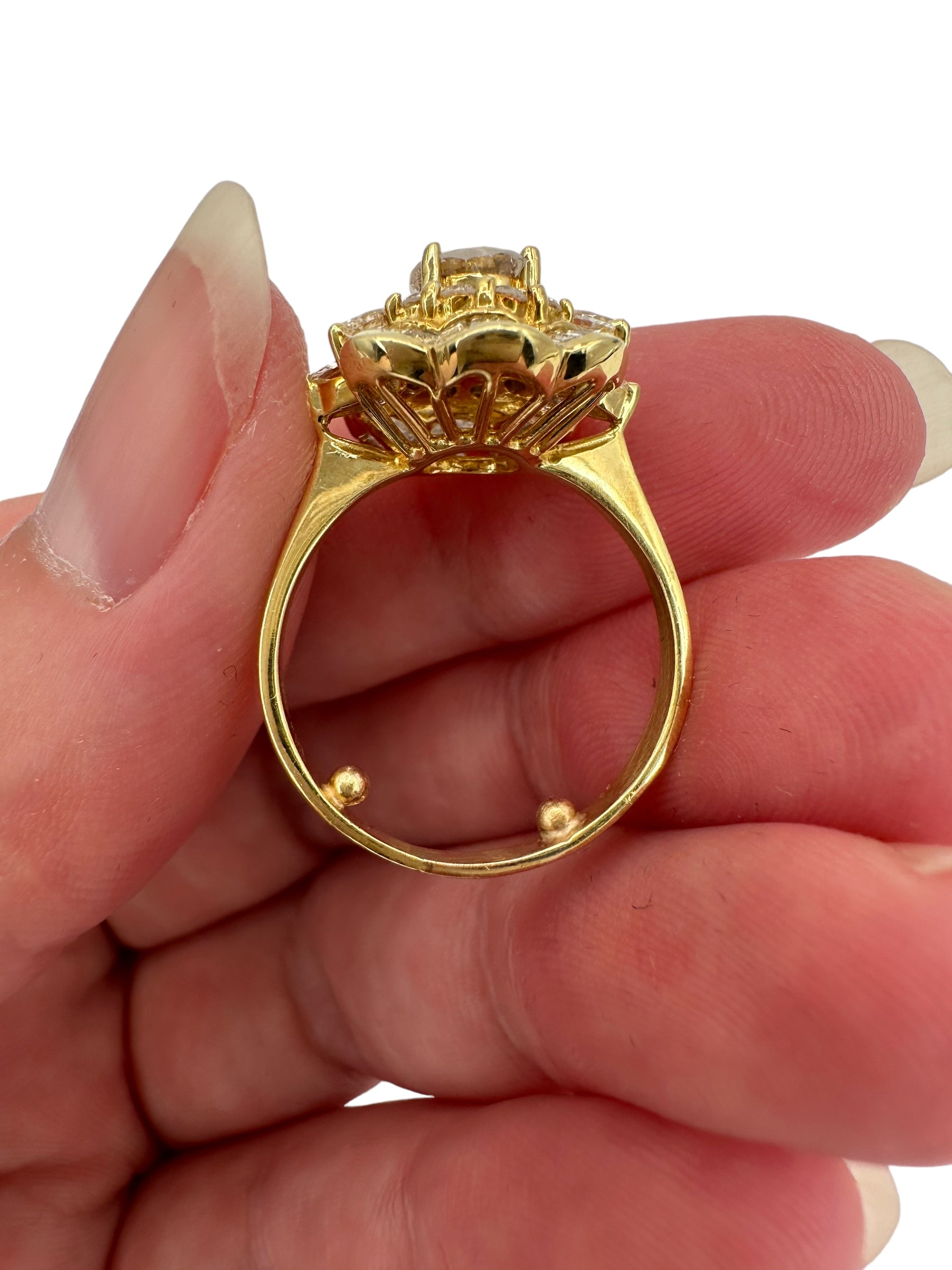 18k Diamond Ballerina/ Cluster Ring