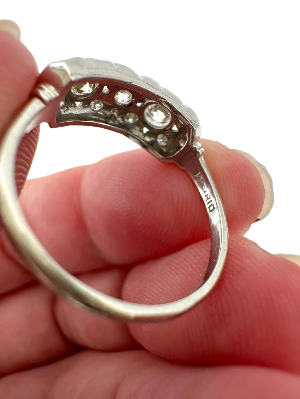 Platinum 3-Diamond Ring