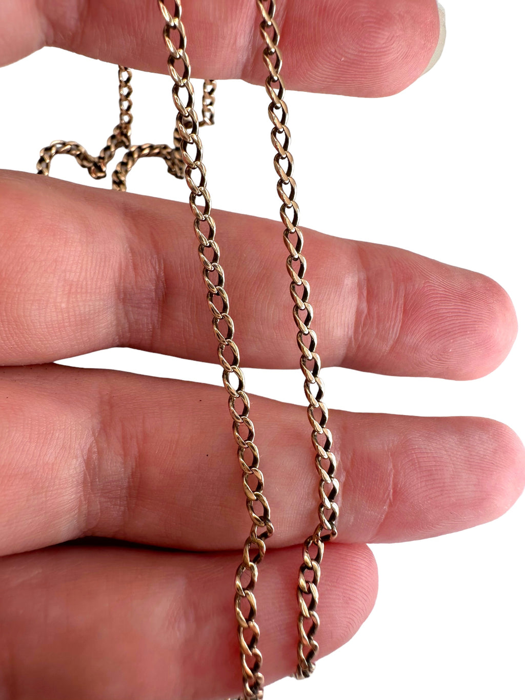 14k Vintage Rosy Curb Chain Necklace