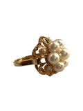 14k Pearl Cluster Ring