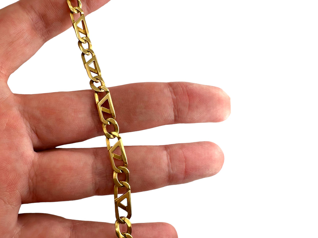 14k Scaffold Link Bracelet