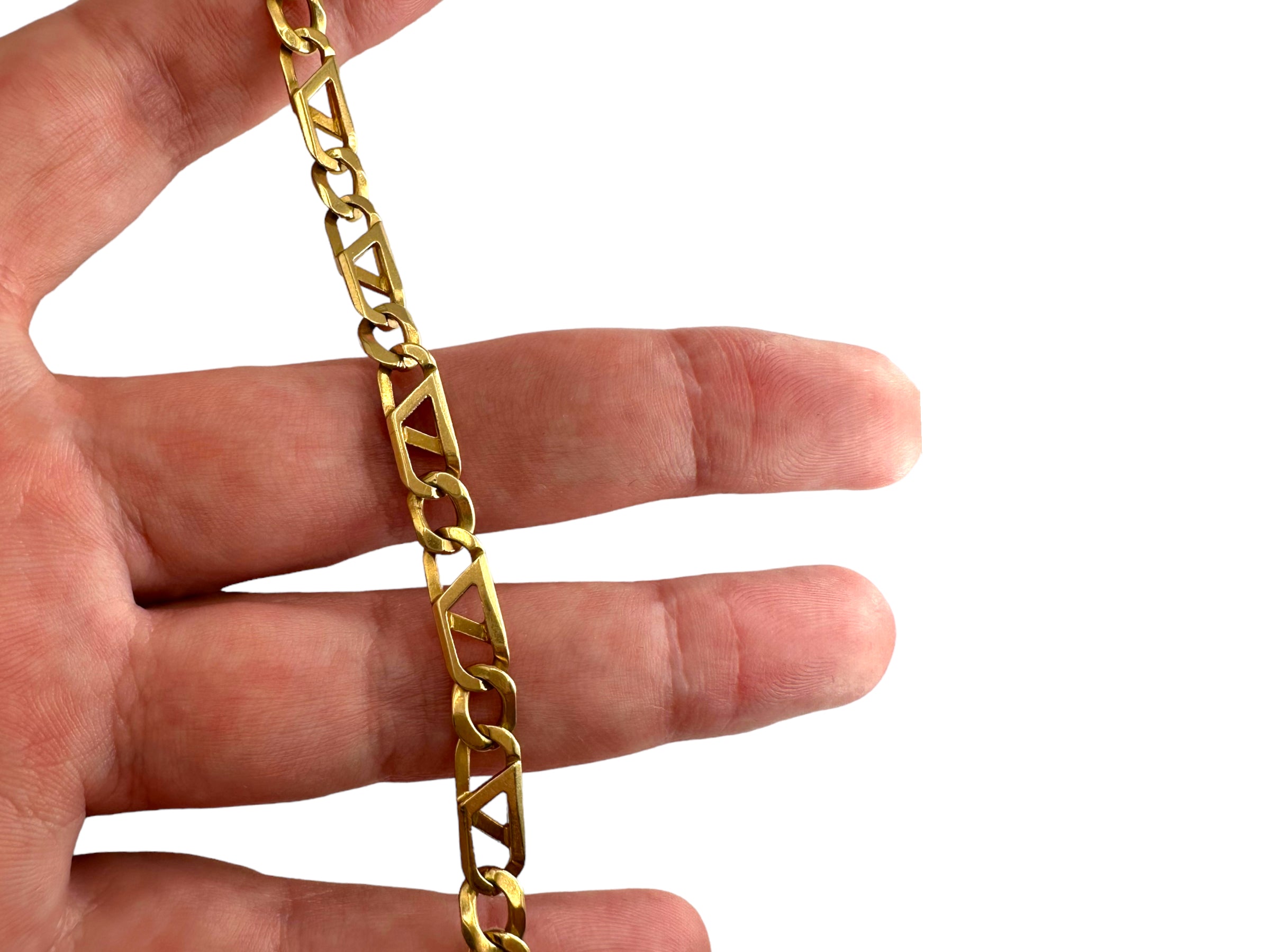 14k Scaffold Link Bracelet