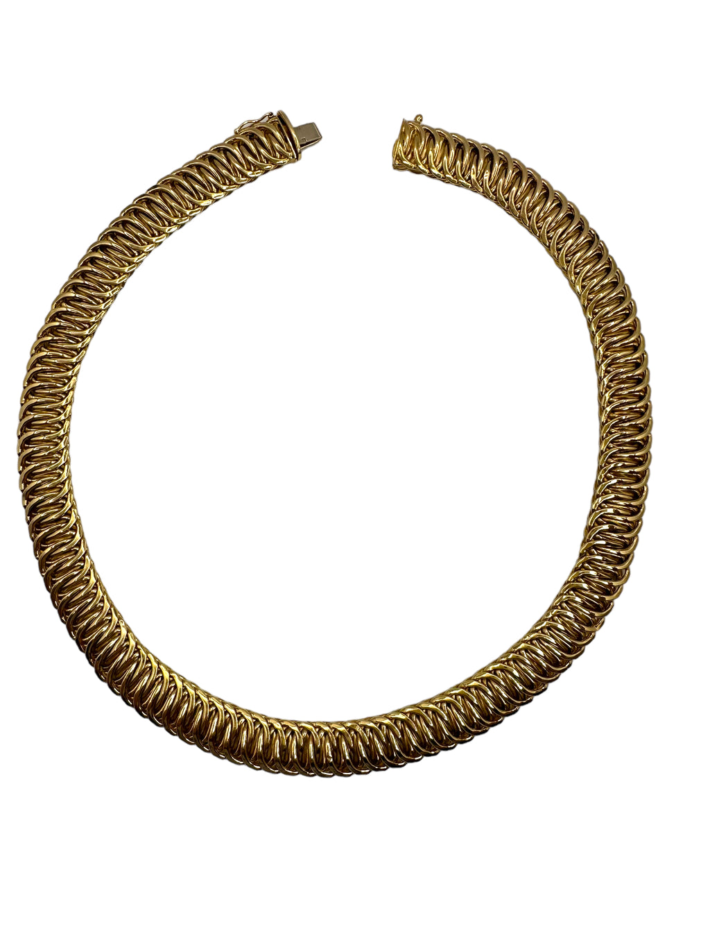 14k Woven Link Collar Necklace