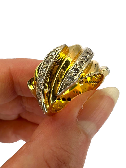 18k Diamond Eternity Spiral Ring