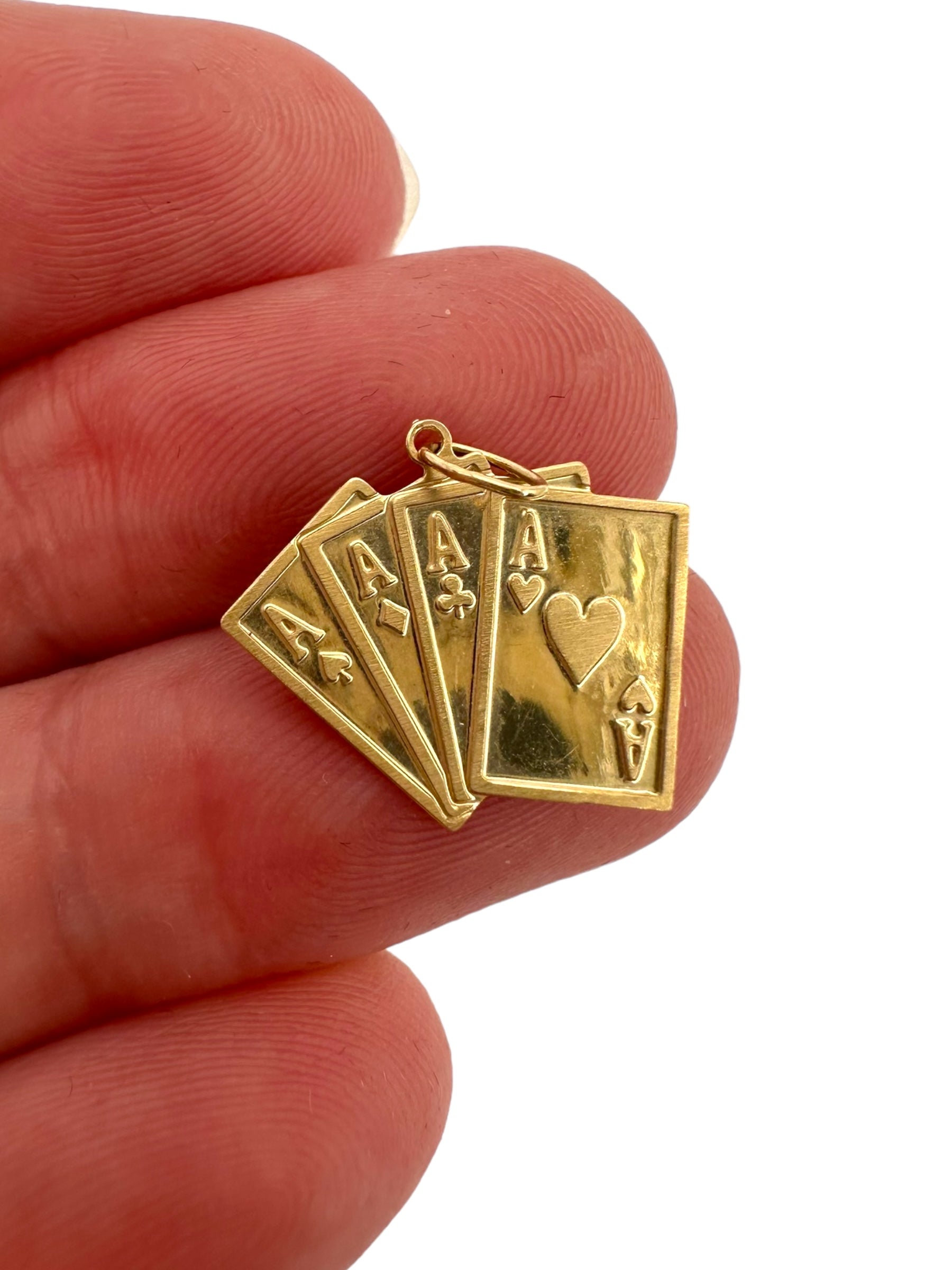14k Aces Card Charm