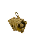 14k Aces Card Charm