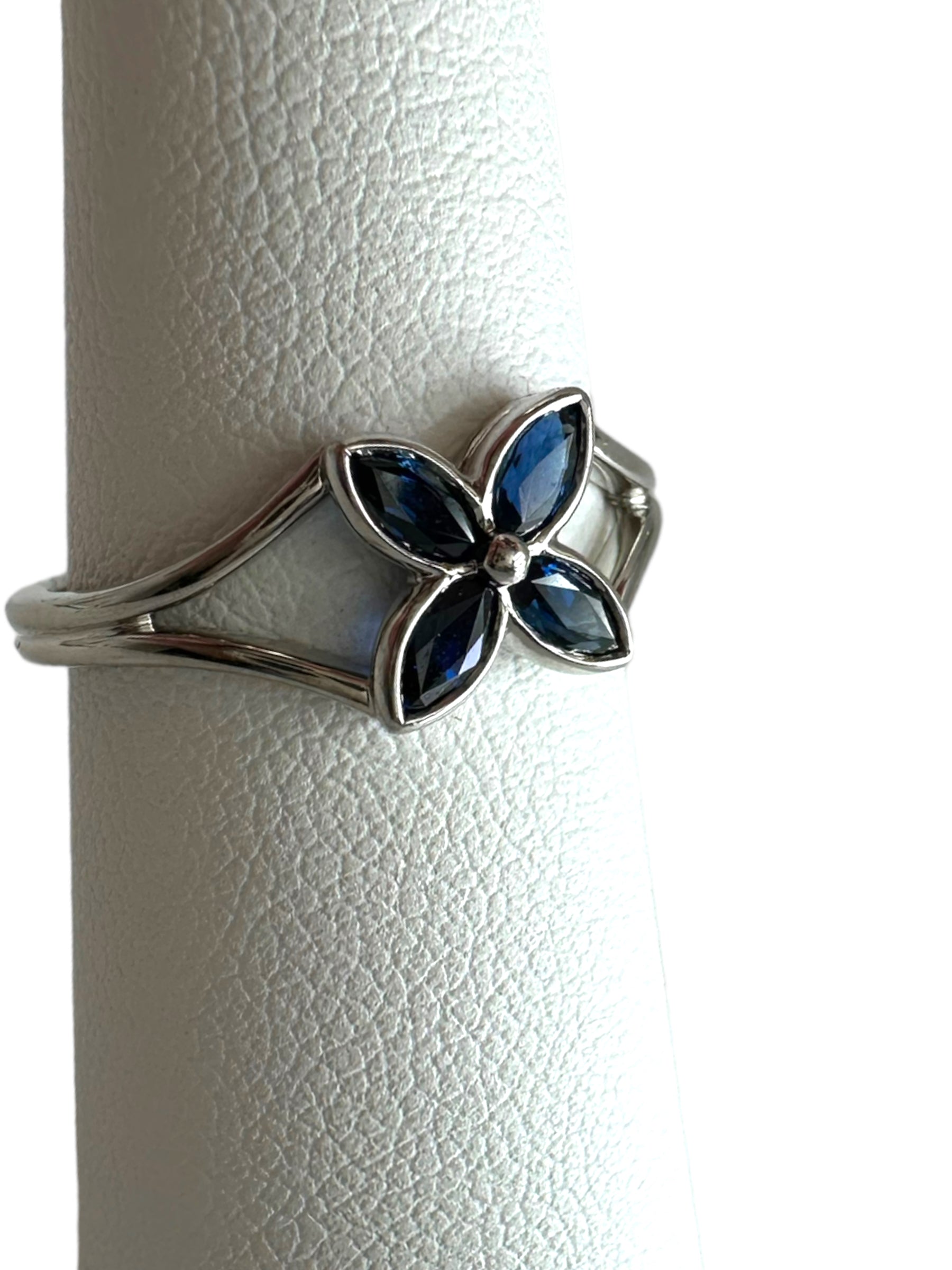 Tiffany Platinum Sapphire Ring