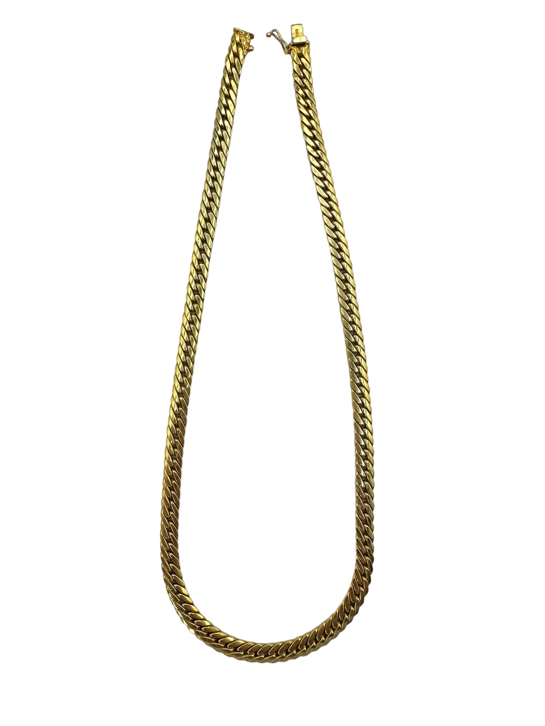 14k Flat Curb Chain Necklace