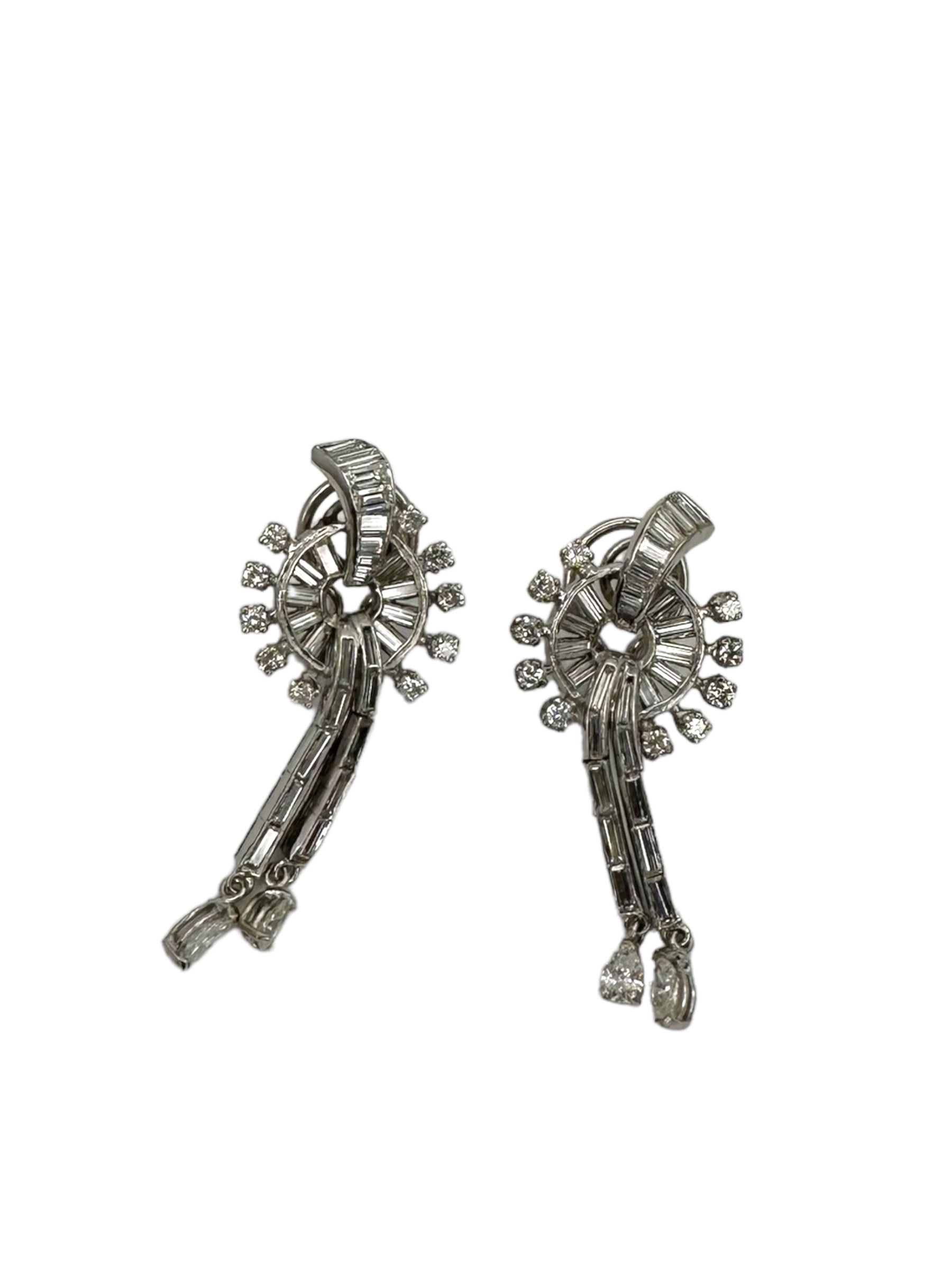 14k Diamond Drop Earrings
