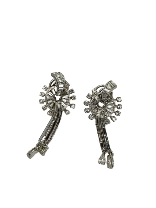 14k Diamond Drop Earrings
