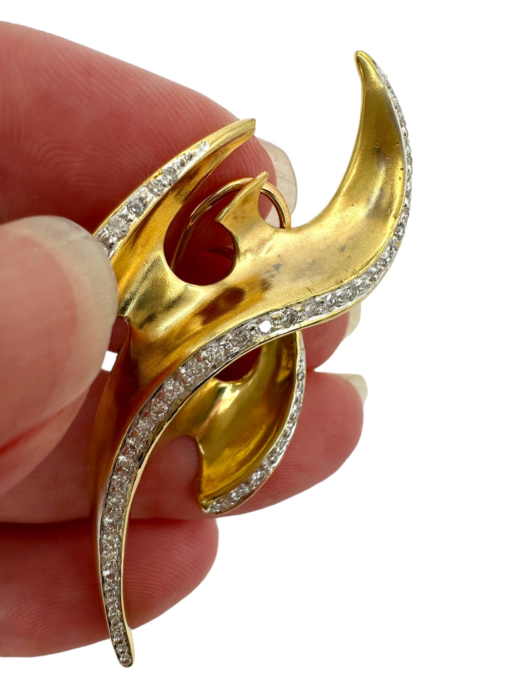 18k Statement Abstract Diamond Earrings