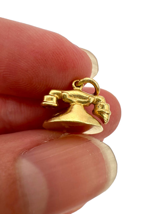 14k Telephone Charm