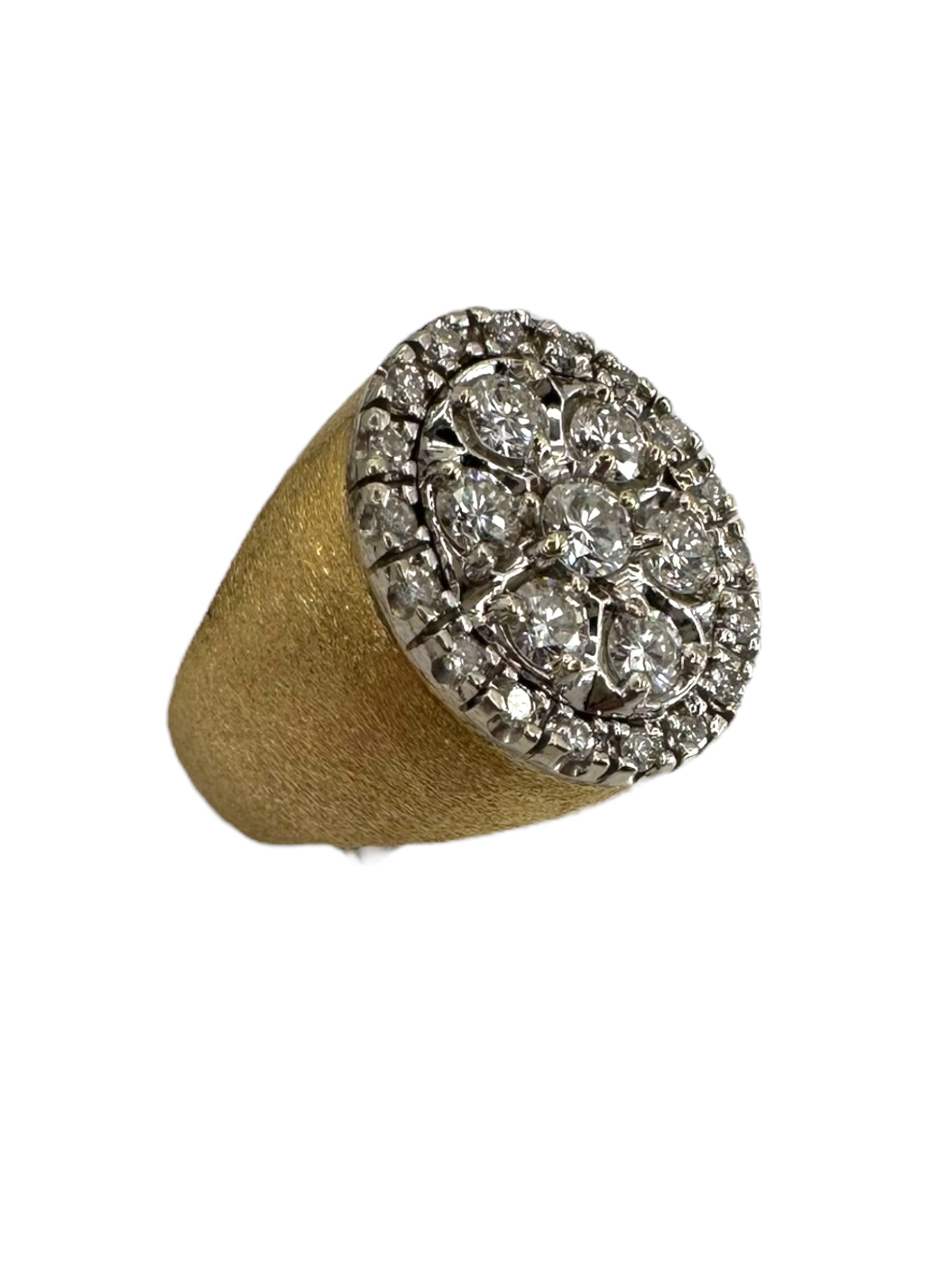 14k Diamond Cluster Ring