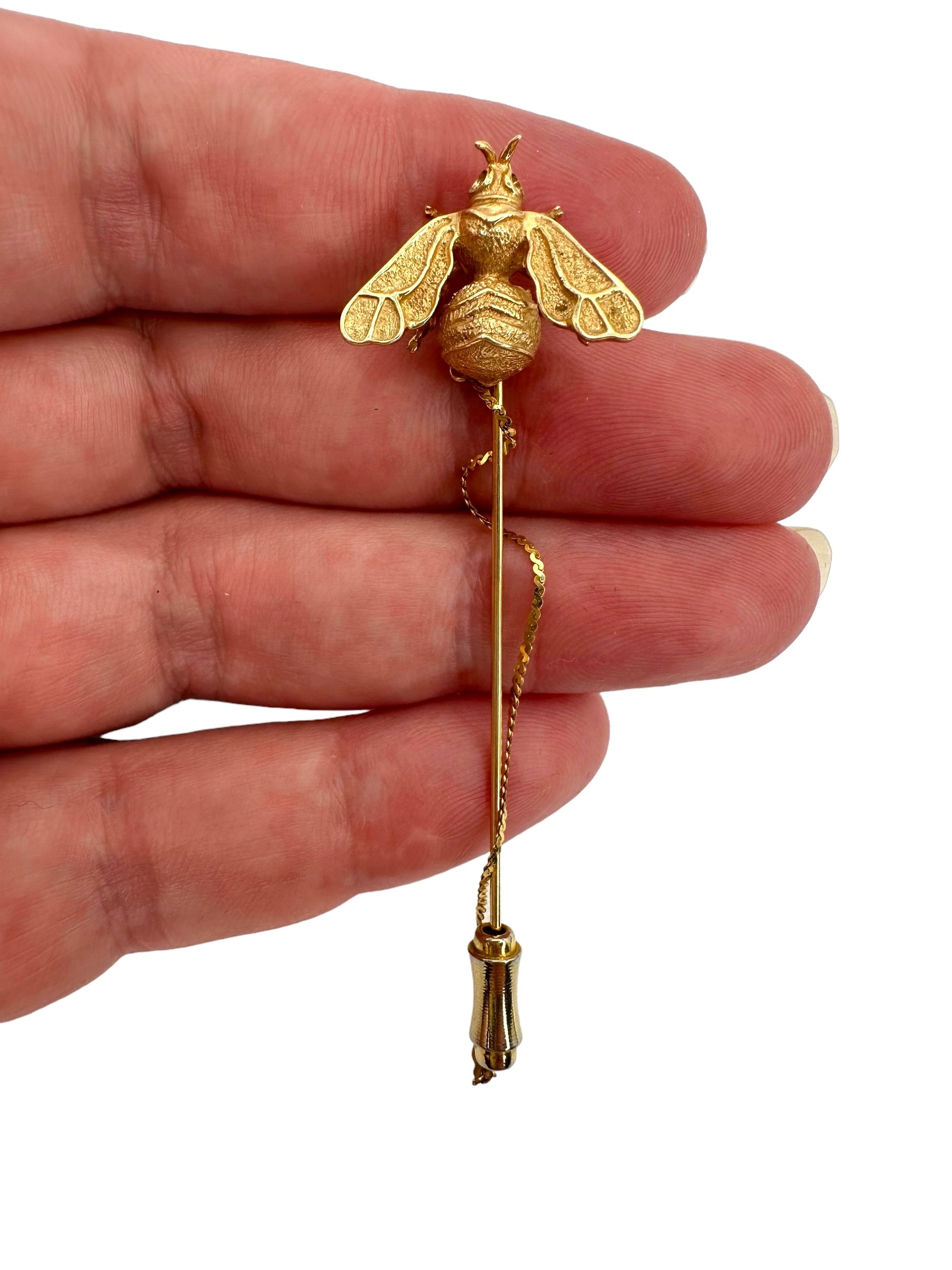 14k Bee Stick Pin