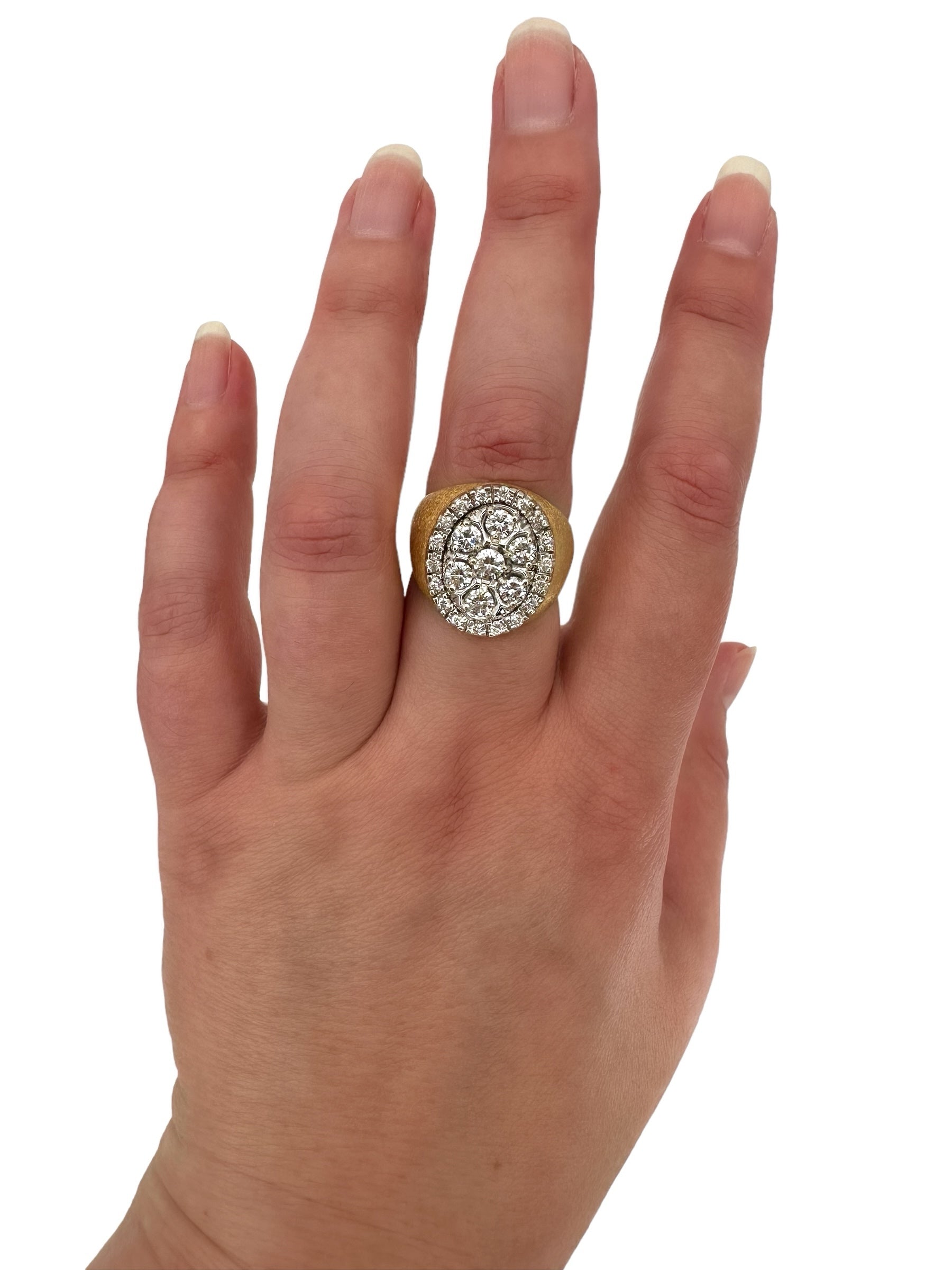 14k Diamond Cluster Ring