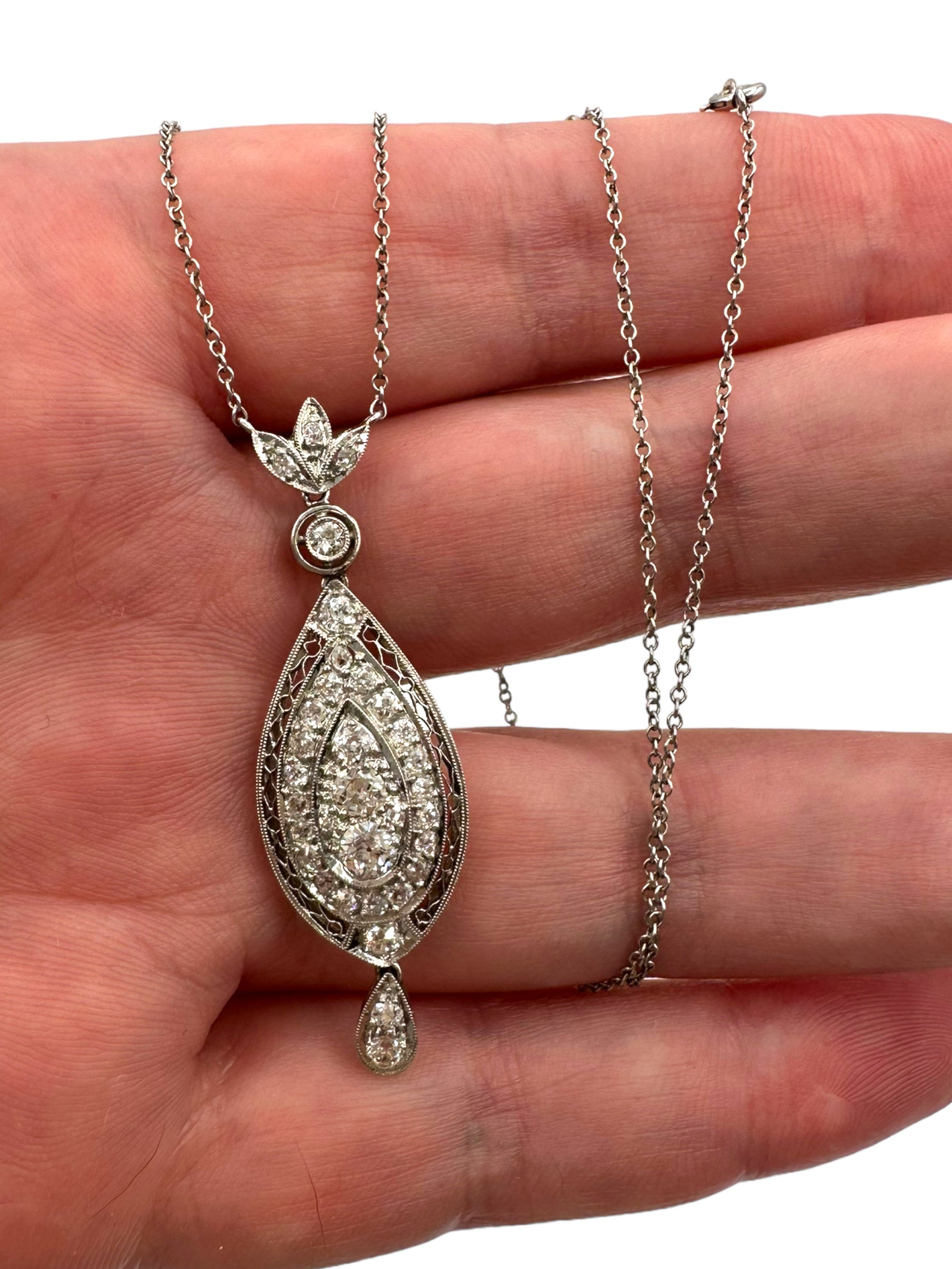 Edwardian Platinum Diamond Necklace