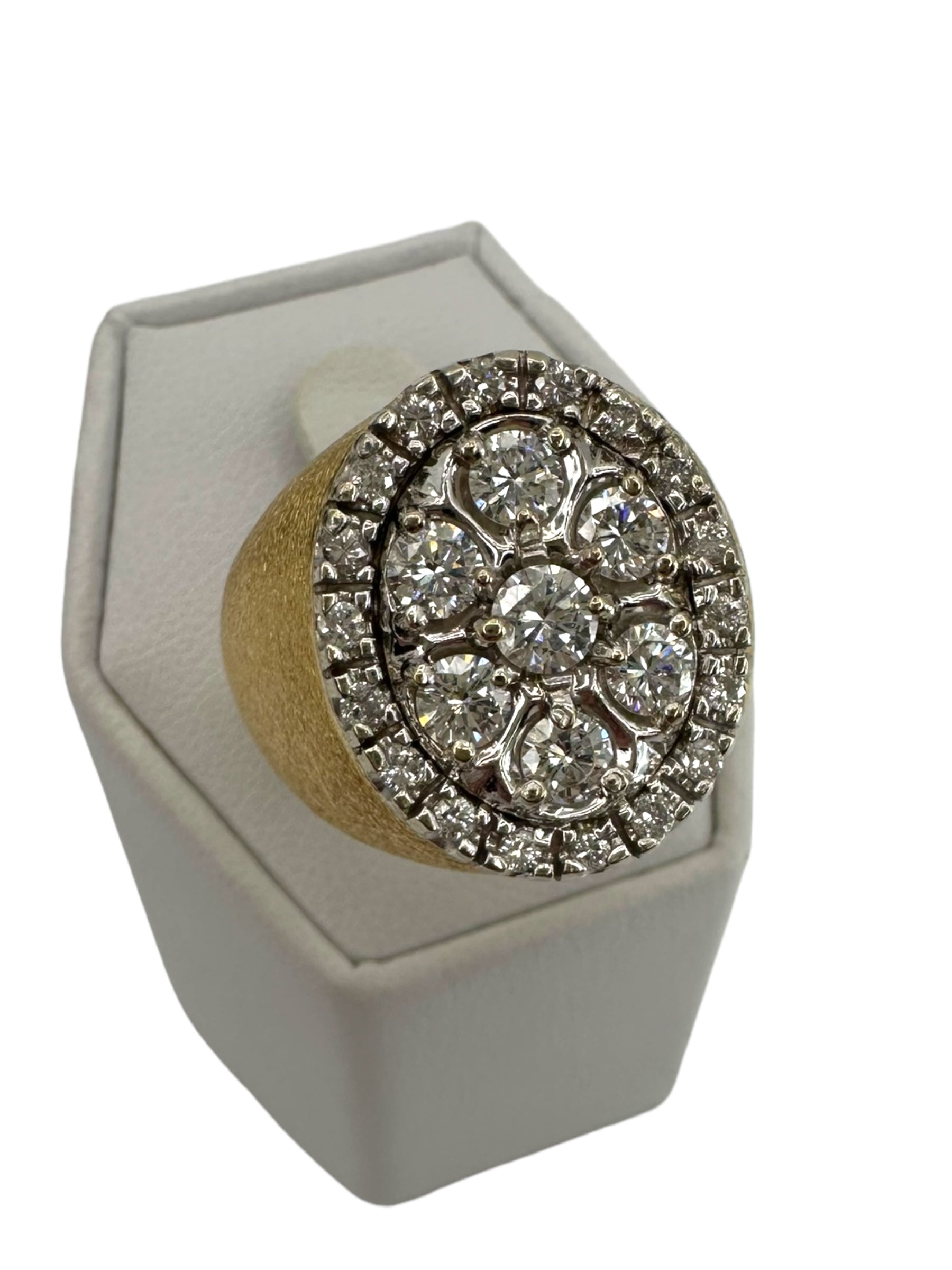 14k Diamond Cluster Ring