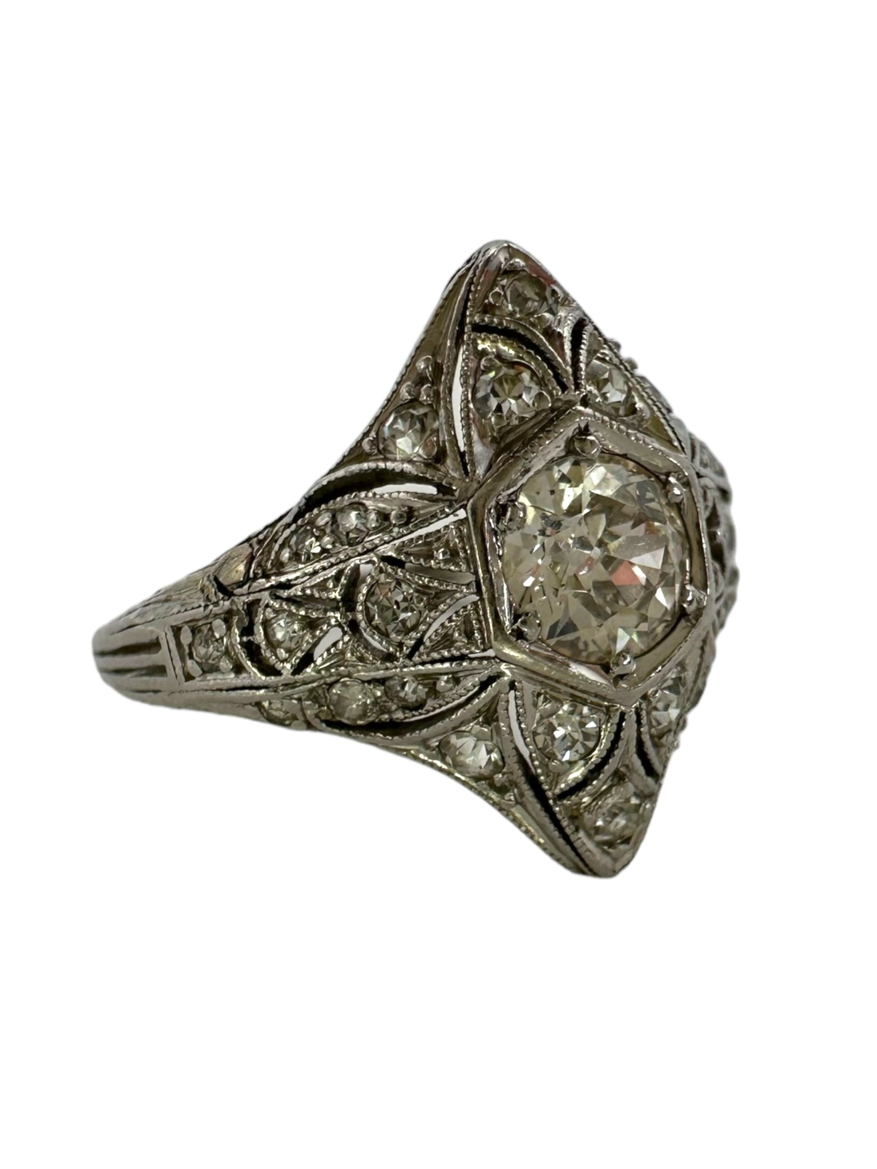 Art Deco Platinum Diamond Ring