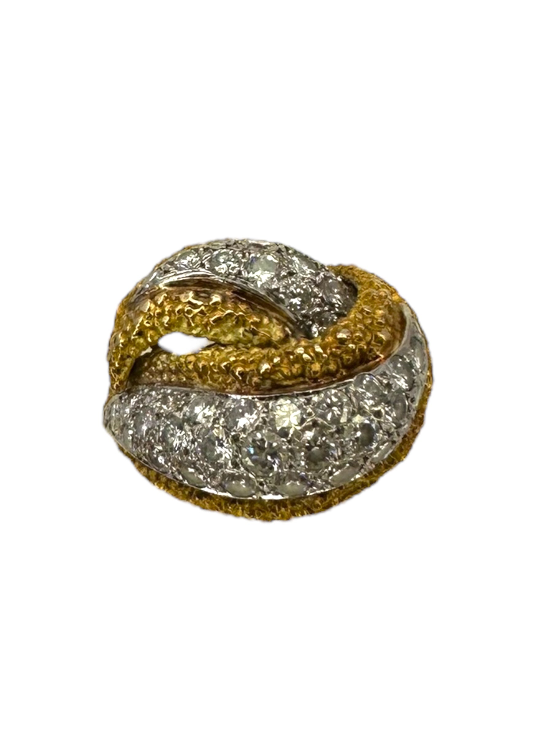 18k Wrap-over Diamond Ring