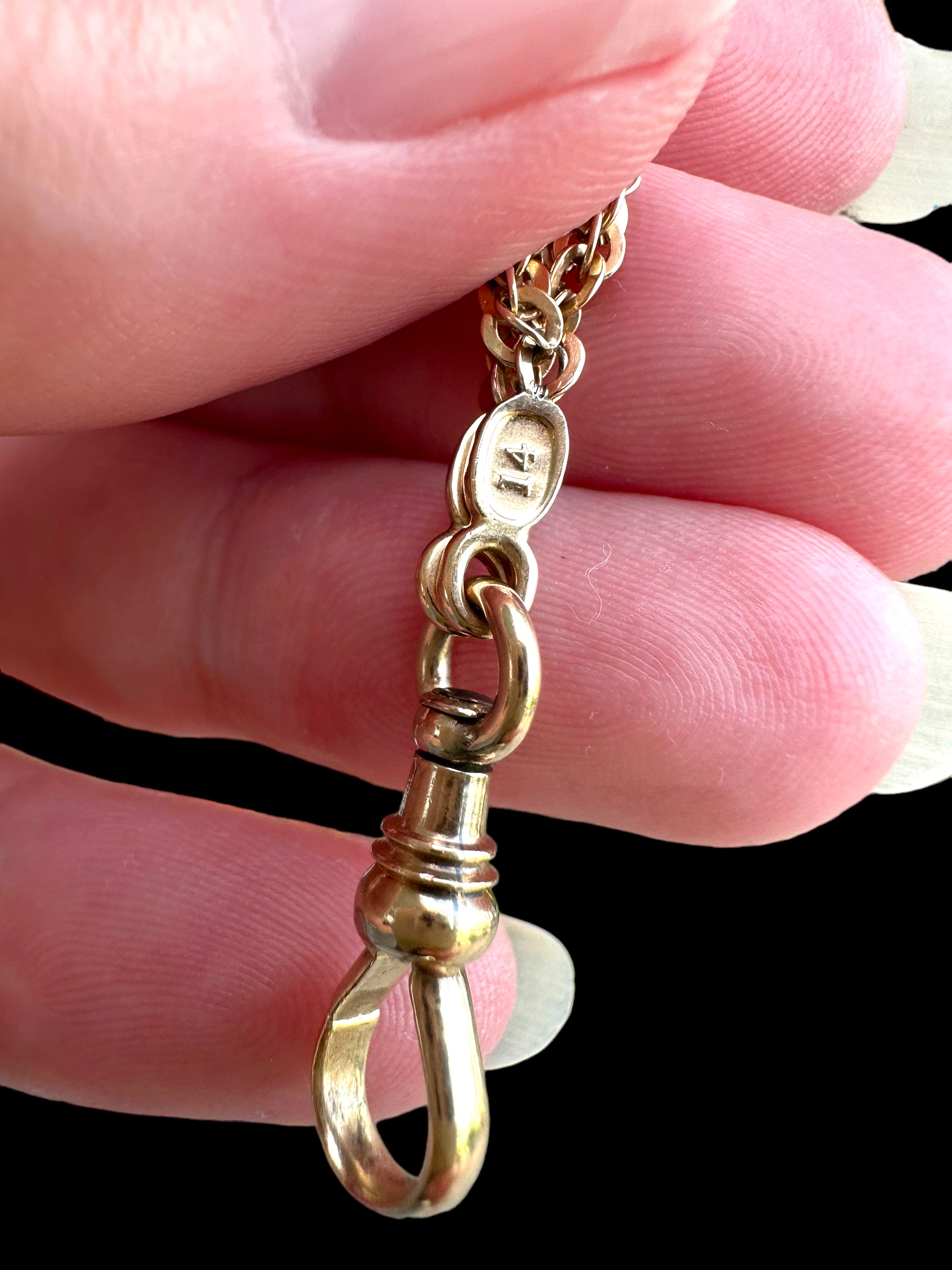 14k Victorian Slide Long-guard Necklace