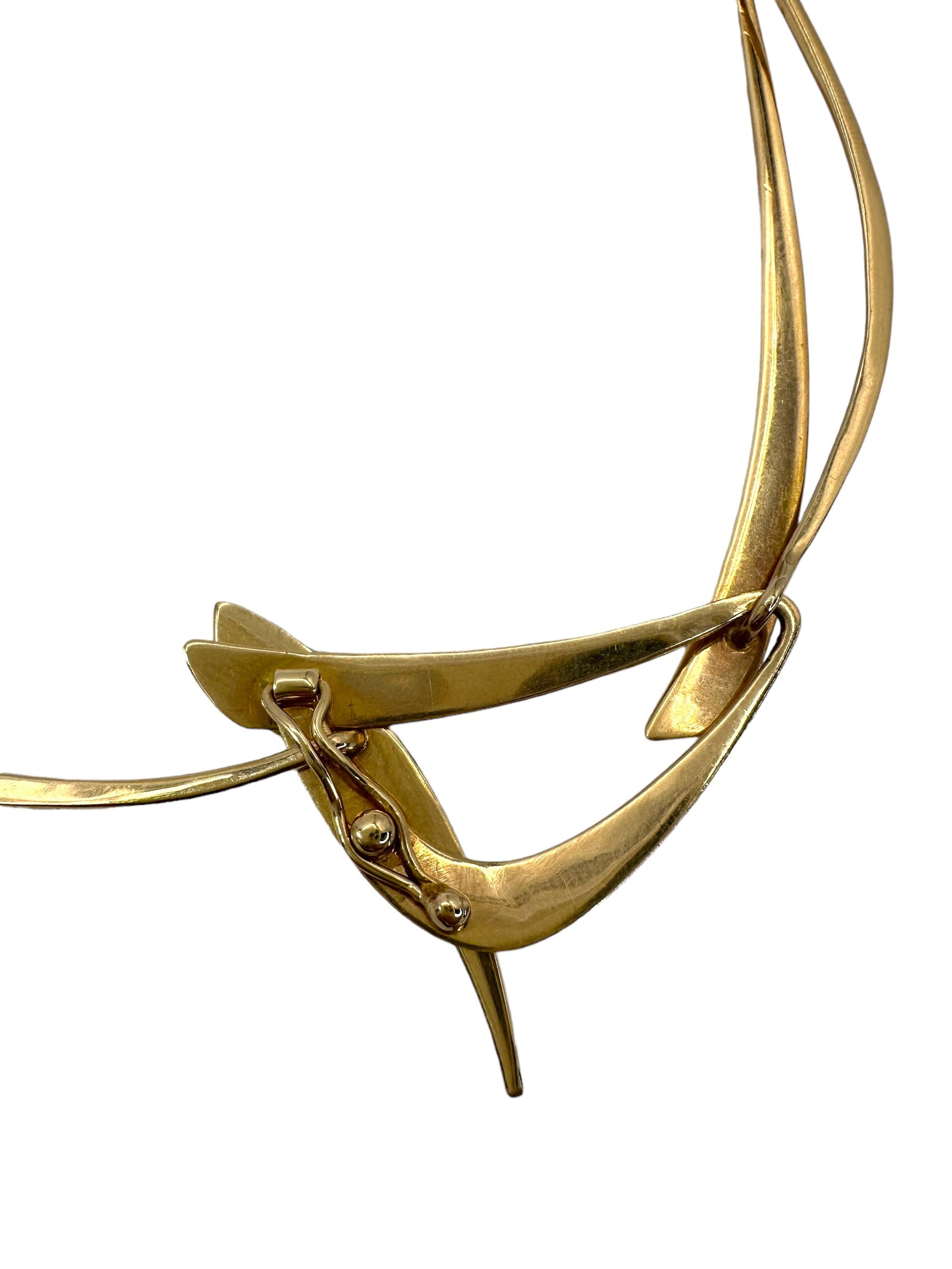 14k Handmade Organic Necklace