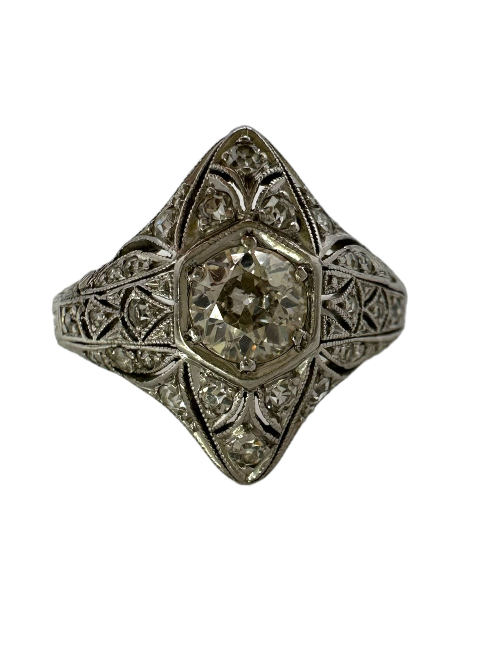Art Deco Platinum Diamond Ring